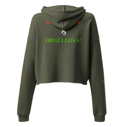 AFRO LATINA & ORGULLOSA! Crop Hoodie by SobG Designs