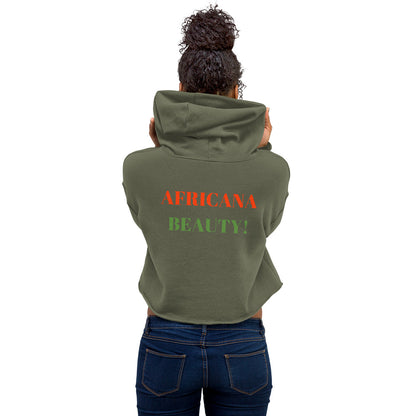 AFRICANA BEAUTY Crop Hoodie by SobG Designs