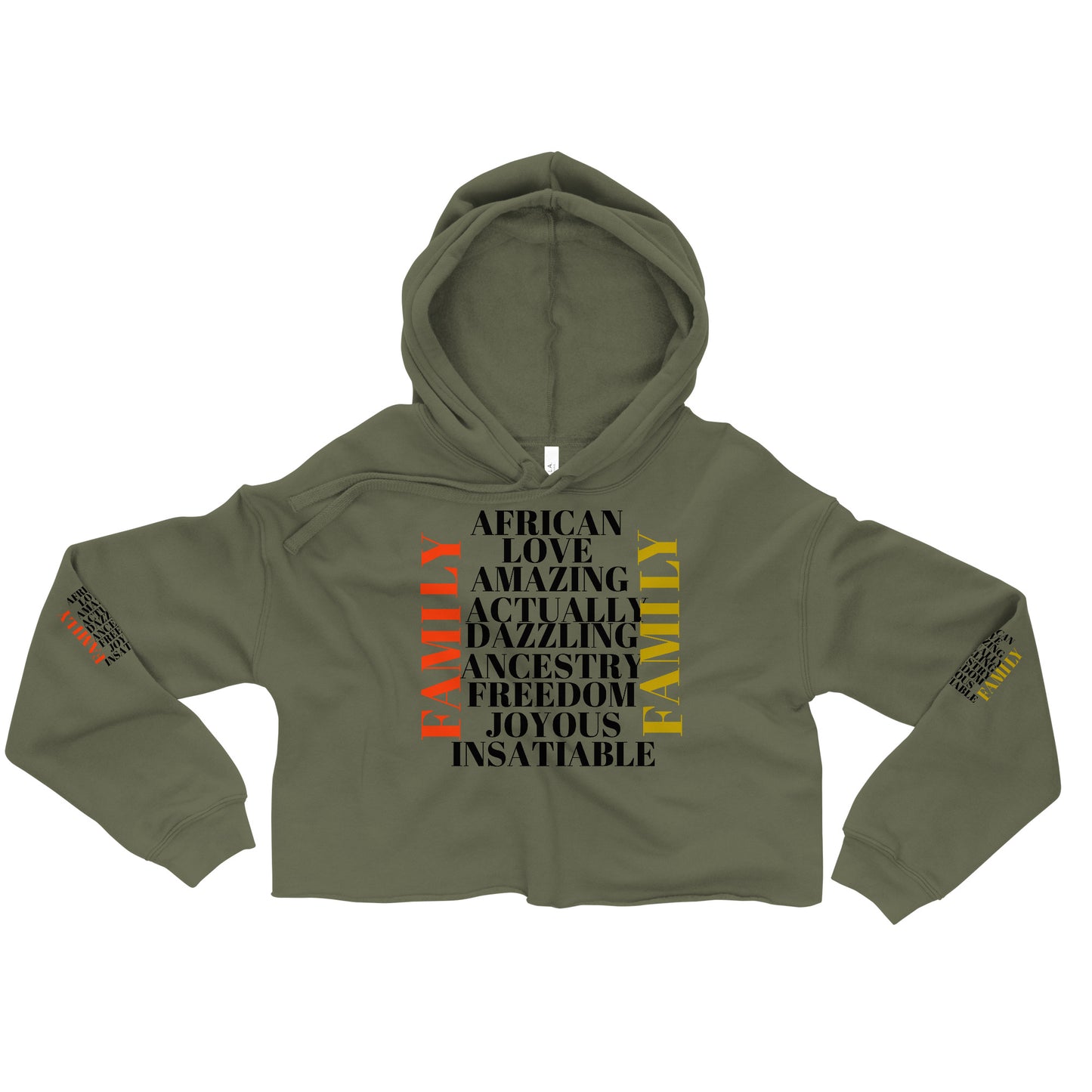 FAMILY AFRICAN Crop Hoodie by SobG Designs