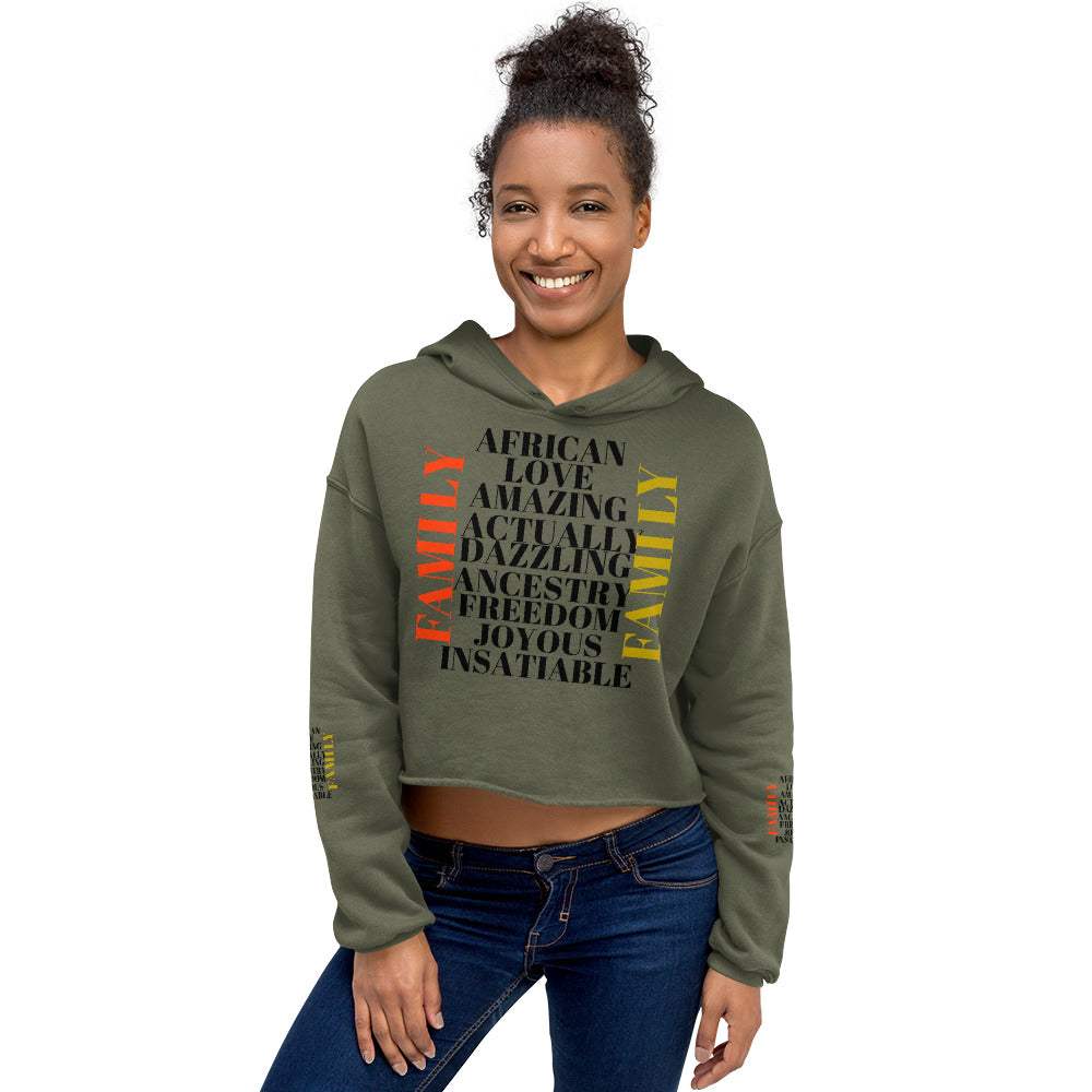 FAMILY AFRICAN Crop Hoodie by SobG Designs