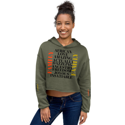 FAMILY AFRICAN Crop Hoodie by SobG Designs