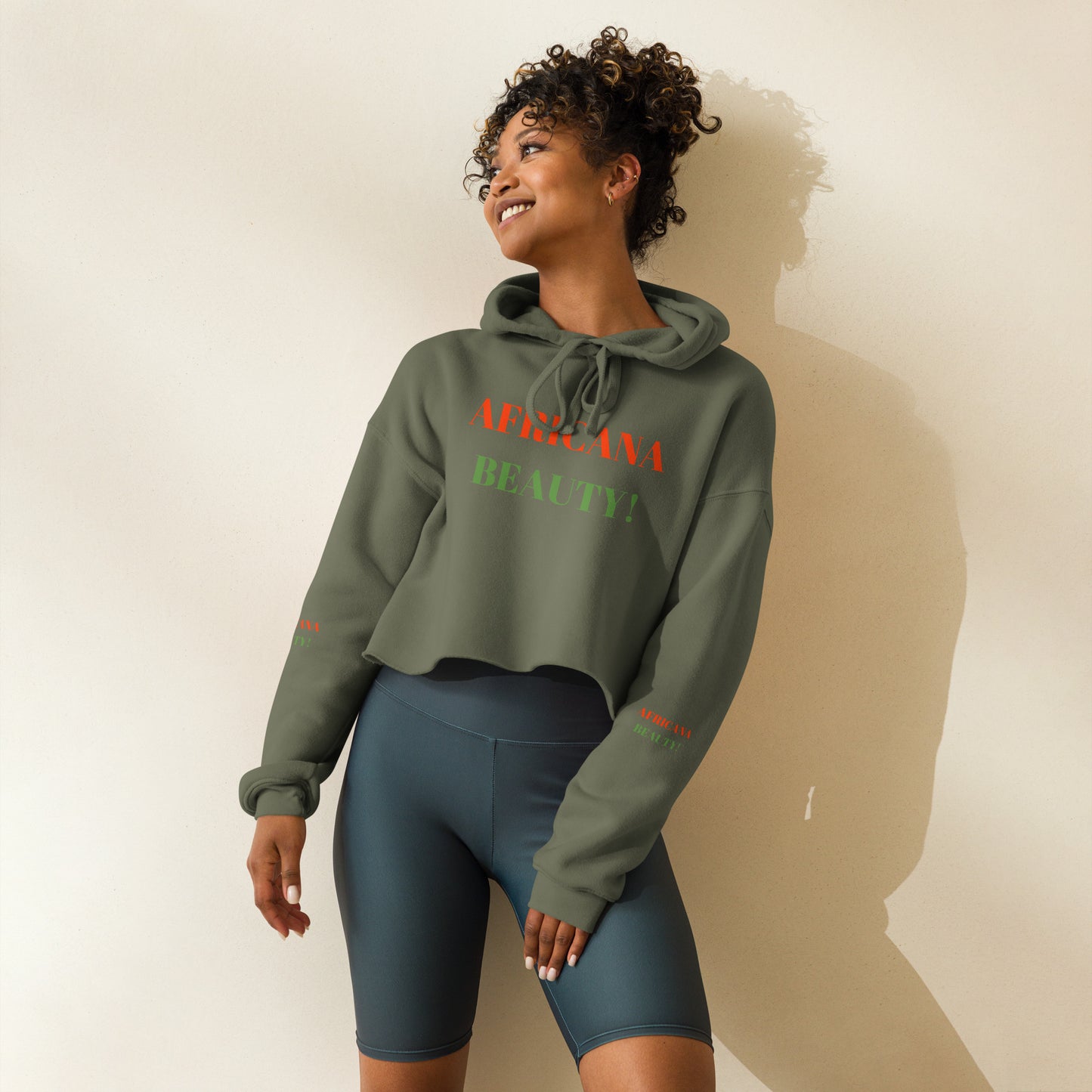 AFRICANA BEAUTY Crop Hoodie by SobG Designs