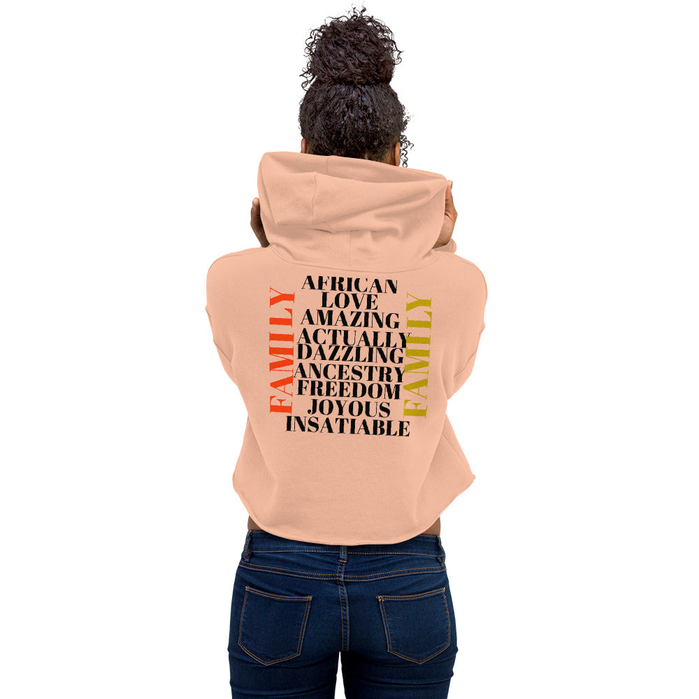 AFRICAN FAMILY Crop Hoodie by SobG Designs