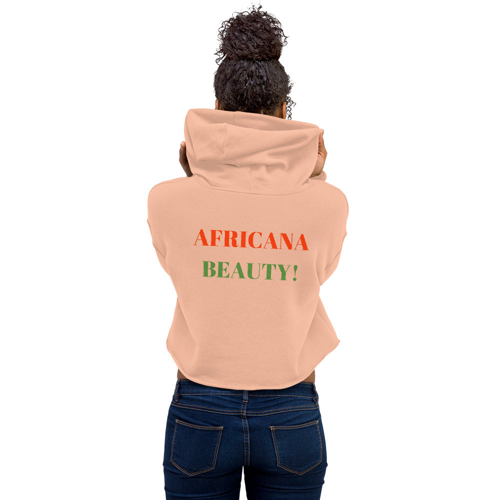 AFRICANA BEAUTY Crop Hoodie by SobG Designs
