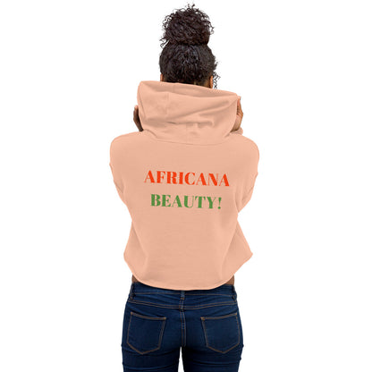 AFRICANA BEAUTY Crop Hoodie by SobG Designs
