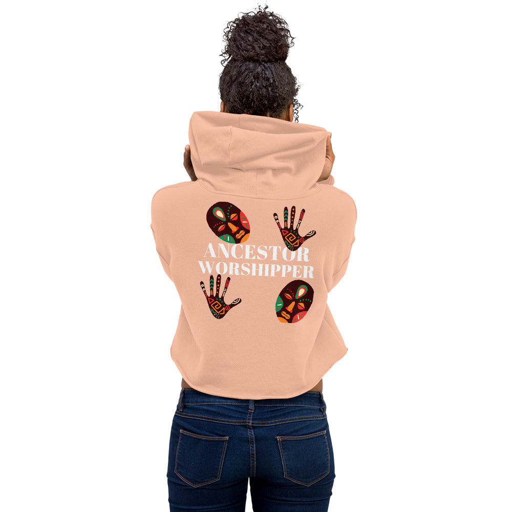 ANCESTOR WORSHIPPER Crop Hoodie by SobG Designs