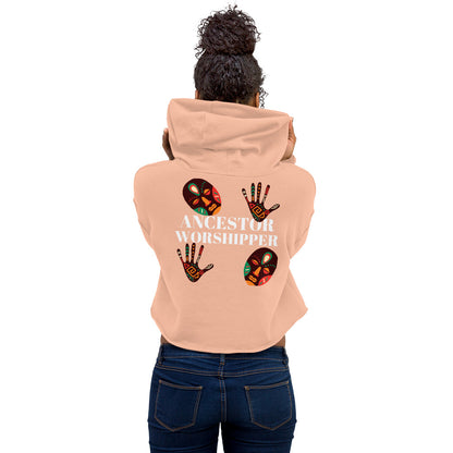 ANCESTOR WORSHIPPER Crop Hoodie by SobG Designs