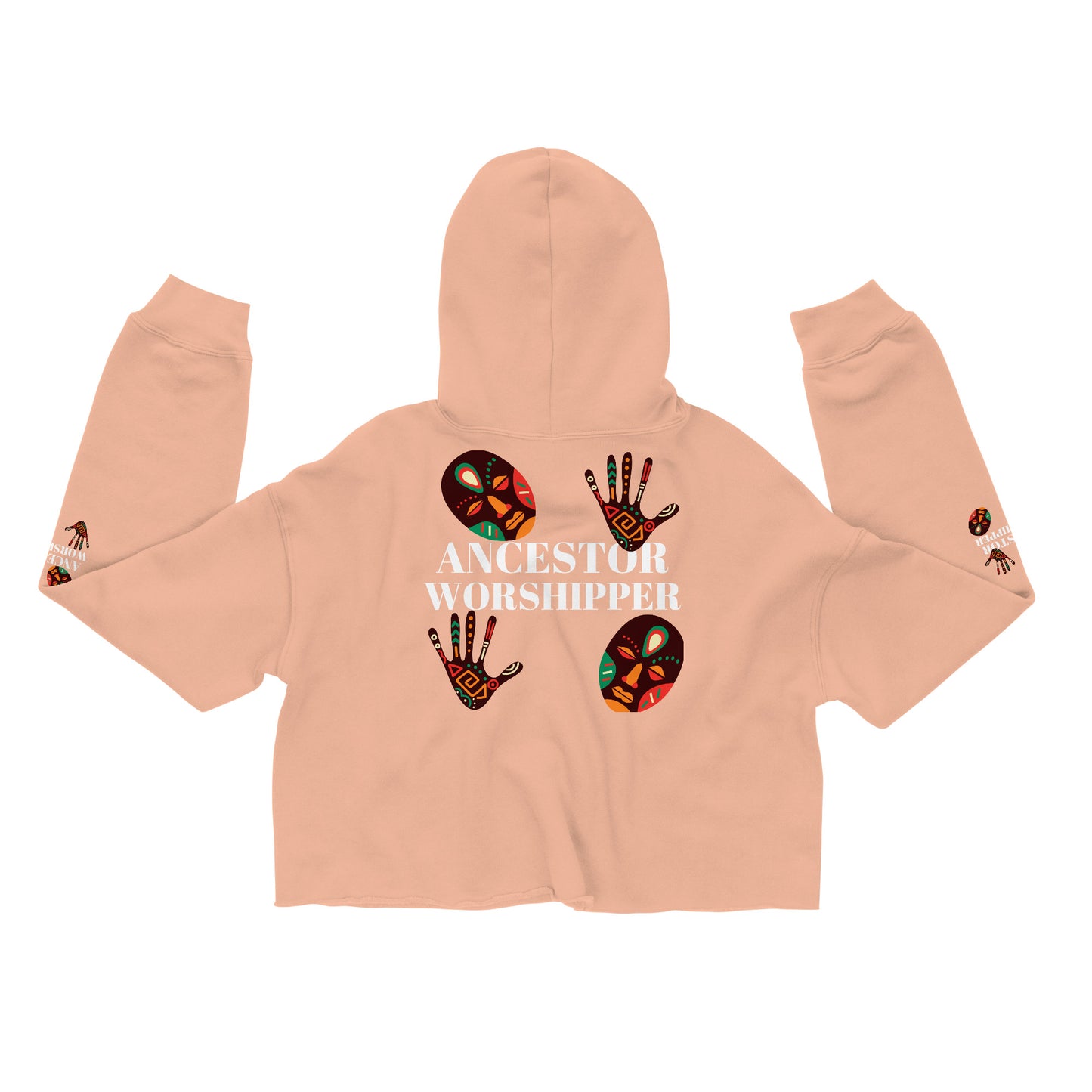 ANCESTOR WORSHIPPER Crop Hoodie by SobG Designs