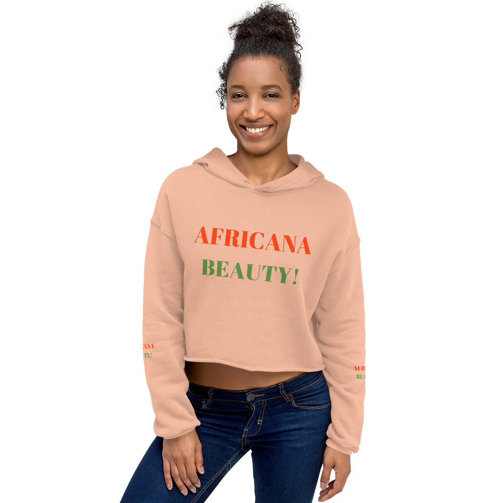 AFRICANA BEAUTY Crop Hoodie by SobG Designs