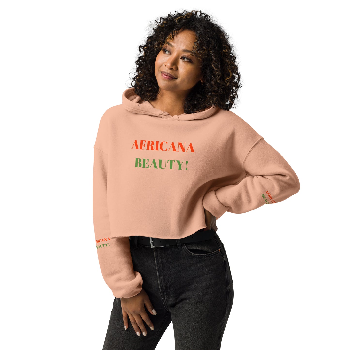 AFRICANA BEAUTY Crop Hoodie by SobG Designs