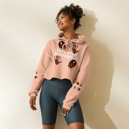ANCESTOR WORSHIPPER Crop Hoodie by SobG Designs