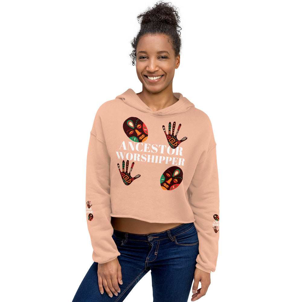 ANCESTOR WORSHIPPER Crop Hoodie by SobG Designs
