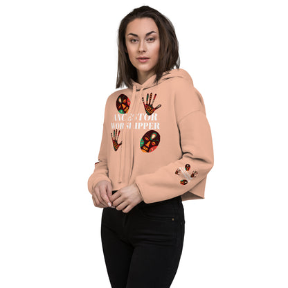 ANCESTOR WORSHIPPER Crop Hoodie by SobG Designs