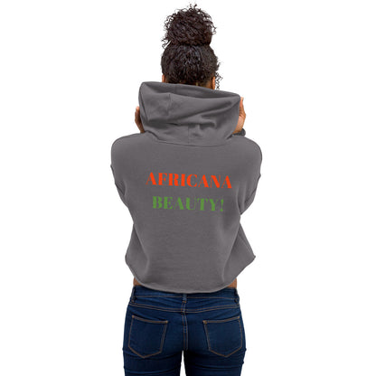 AFRICANA BEAUTY Crop Hoodie by SobG Designs