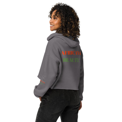 AFRICANA BEAUTY Crop Hoodie by SobG Designs