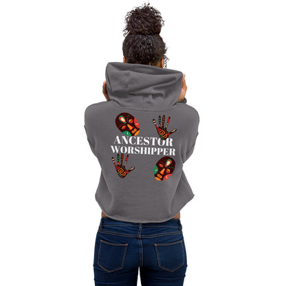 ANCESTOR WORSHIPPER Crop Hoodie by SobG Designs