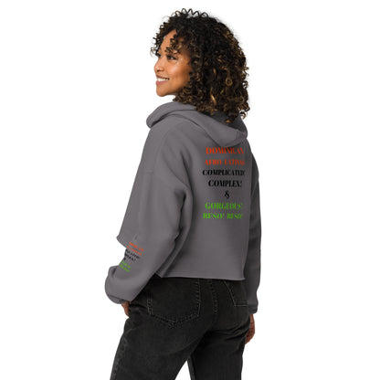 DOMINICAN AFRO-LATINAS COMPLICATED COMPLEX & GORGEOUS BESO BESO Crop Hoodie by SobG Designs
