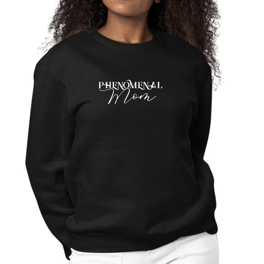 Womens Graphic Sweatshirt Phenomenal Mom White Print-0