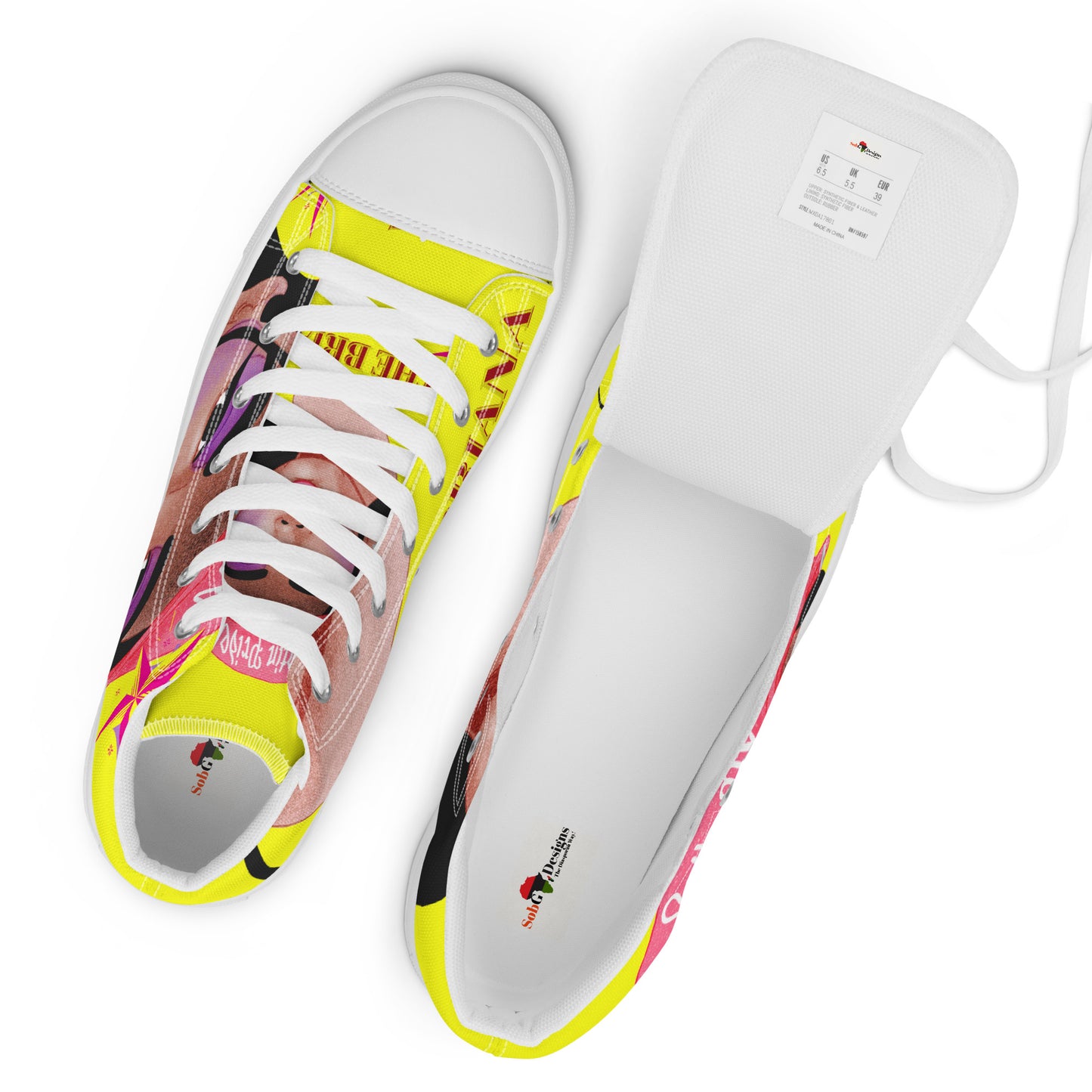 THE BRIANA Women’s High Top Canvas Shoes by SobG Designs