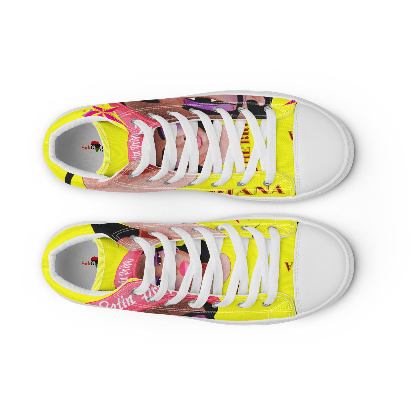 THE BRIANA Women’s High Top Canvas Shoes by SobG Designs