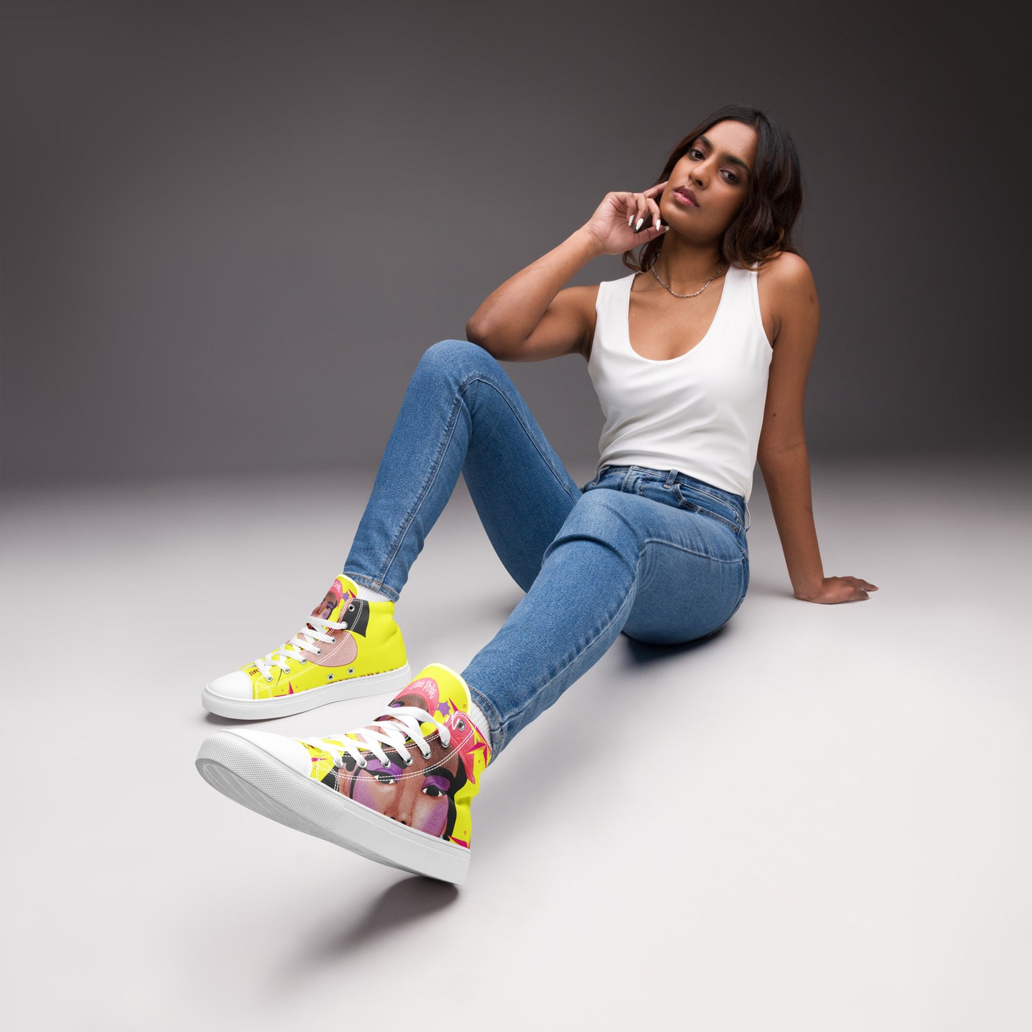 THE BRIANA Women’s High Top Canvas Shoes by SobG Designs