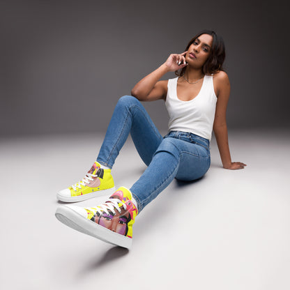 THE BRIANA Women’s High Top Canvas Shoes by SobG Designs
