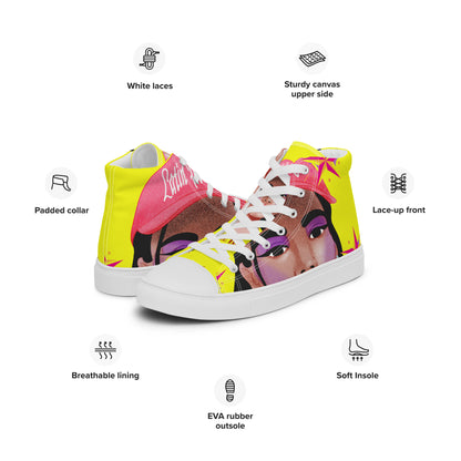 THE BRIANA Women’s High Top Canvas Shoes by SobG Designs