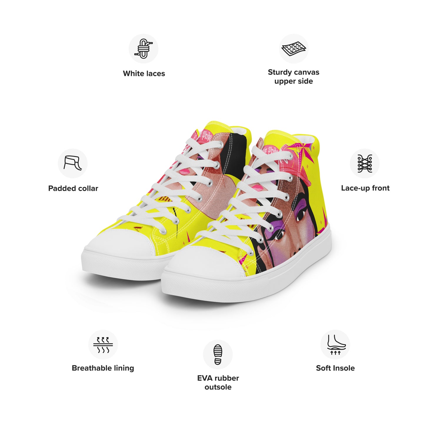 THE BRIANA Women’s High Top Canvas Shoes by SobG Designs