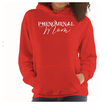 Womens Hoodie - Phenomenal Mom White Print-2