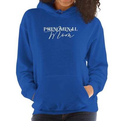 Womens Hoodie - Phenomenal Mom White Print-1