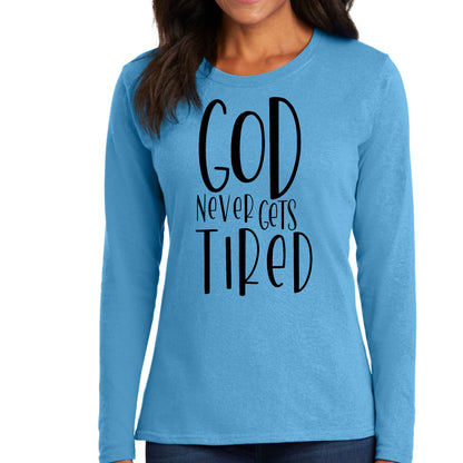 Womens Long Sleeve Graphic T-shirt - Say it Soul - God Never Gets-3