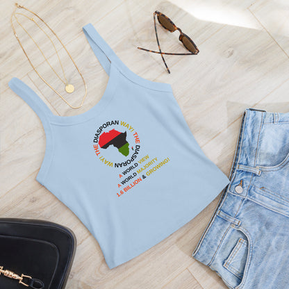 THE DIASPORAN WAY! Women’s Micro-rib Tank Top by SobG Designs