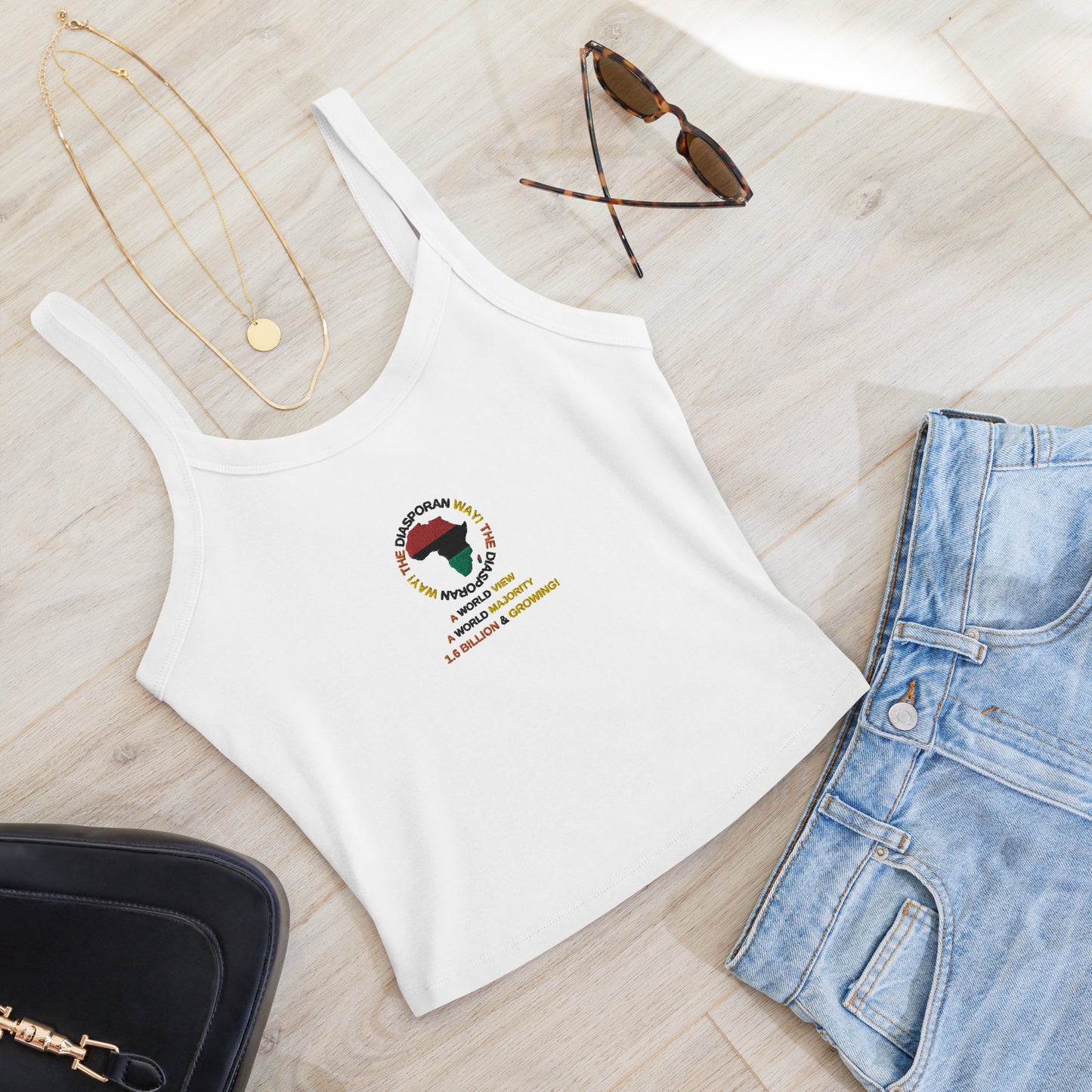 THE DIASPORAN WAY Women’s Micro-rib Tank Top by SobG Designs