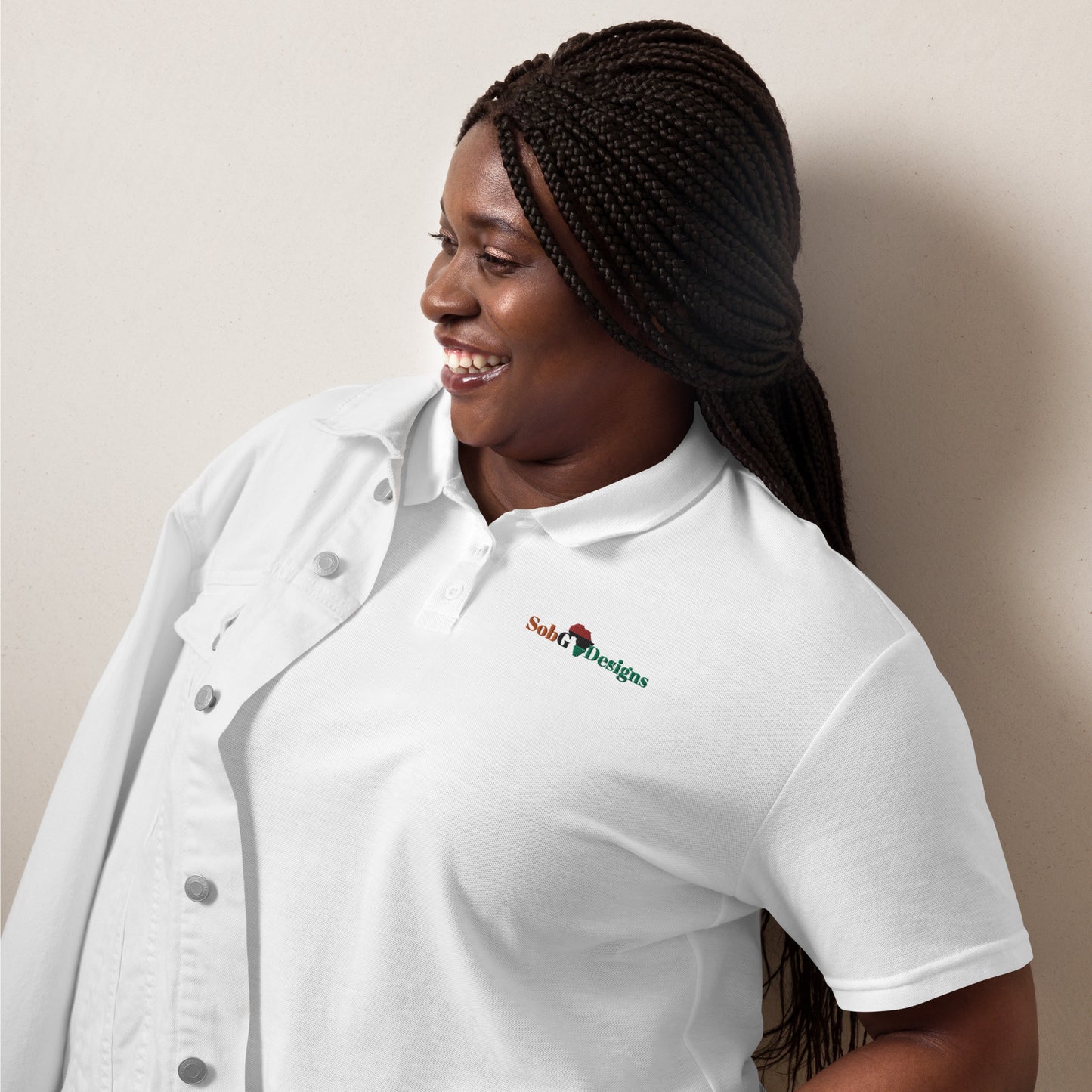 Women’s Pique Polo Shirt by SobG Designs