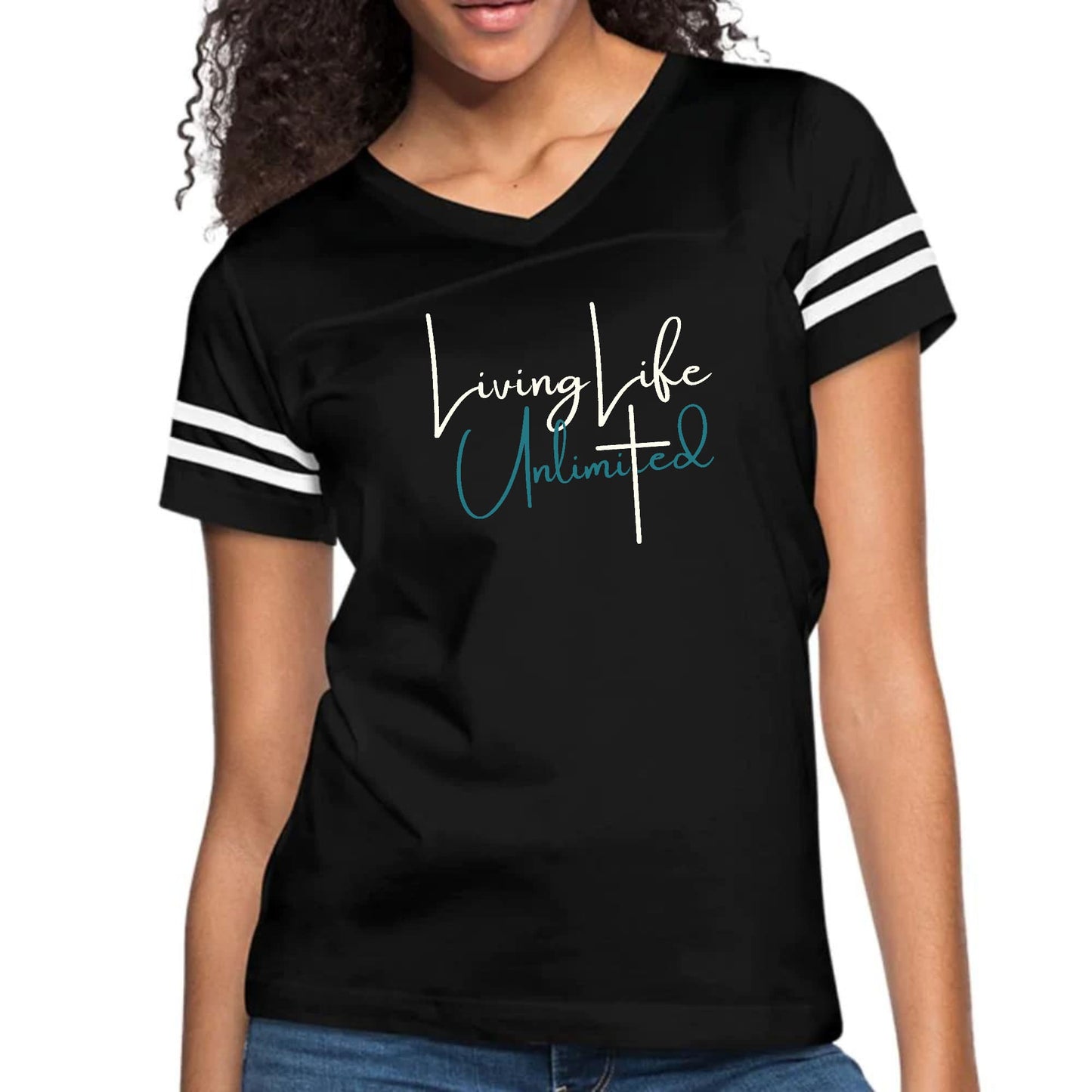 Womens Vintage Sport Graphic T-shirt - Living Life Unlimited-0