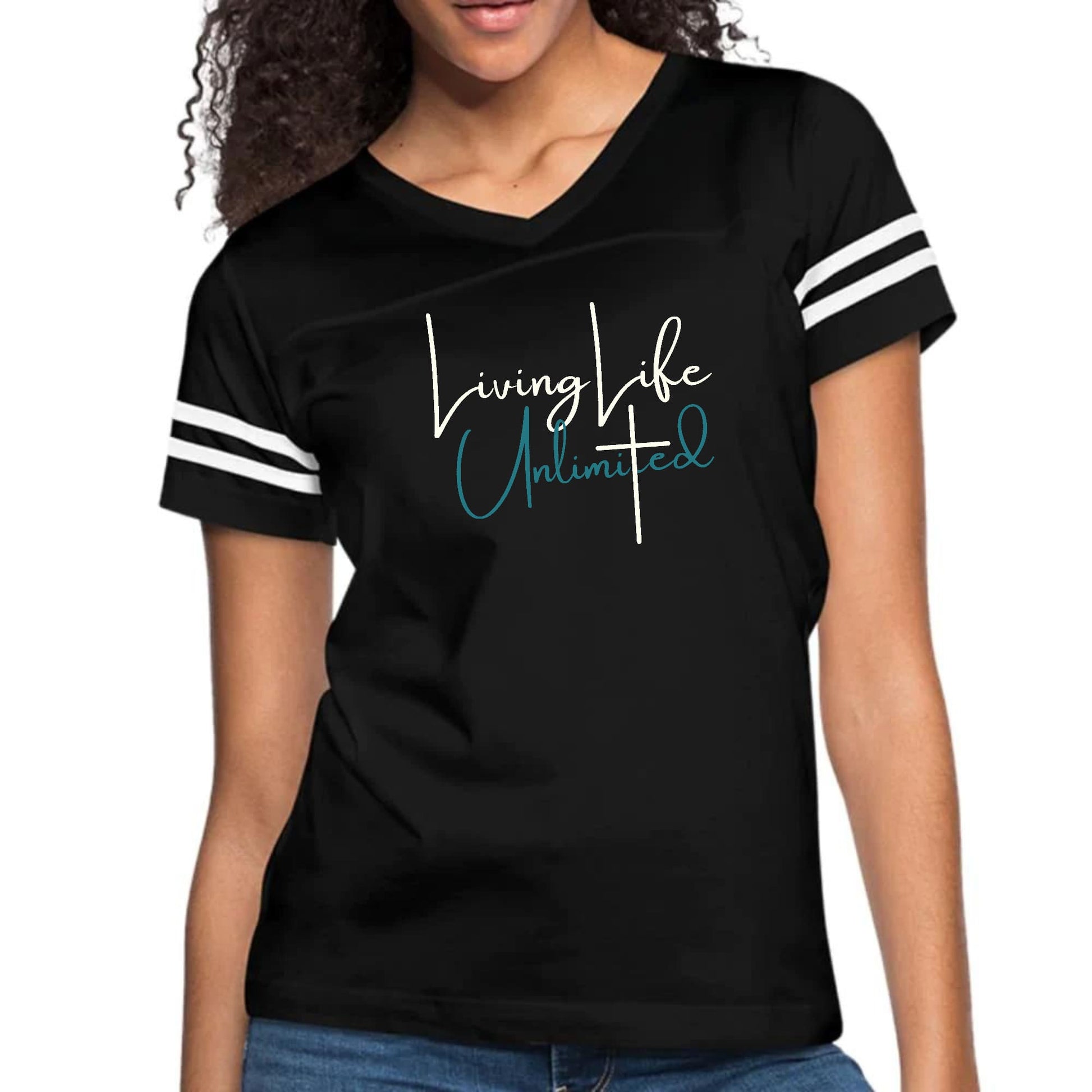 Womens Vintage Sport Graphic T-shirt - Living Life Unlimited-0
