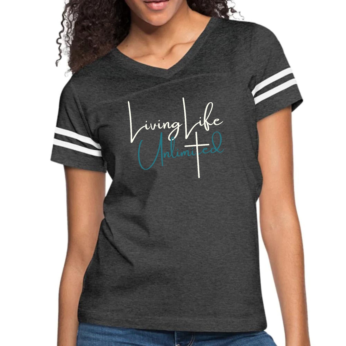 Womens Vintage Sport Graphic T-shirt - Living Life Unlimited-1