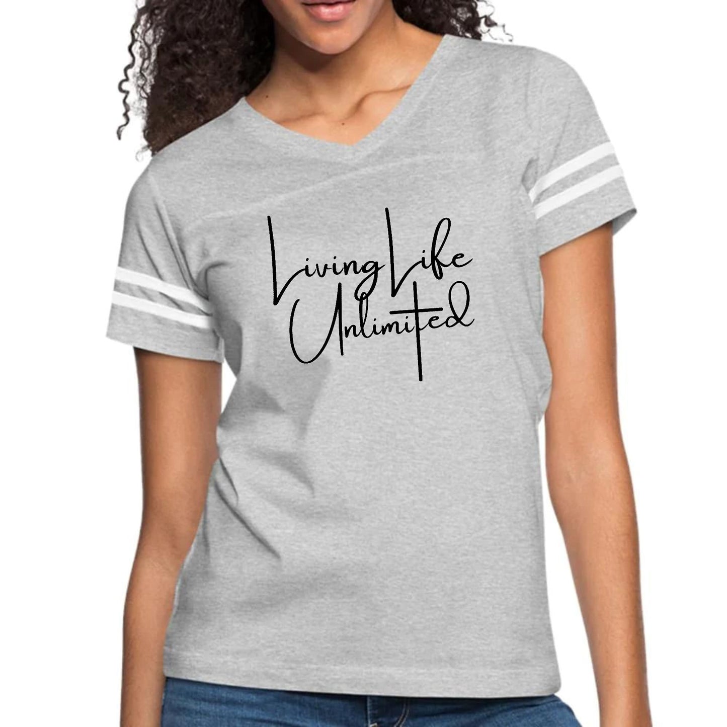 Womens Vintage Sport Graphic T-shirt - Living Life Unlimited-2