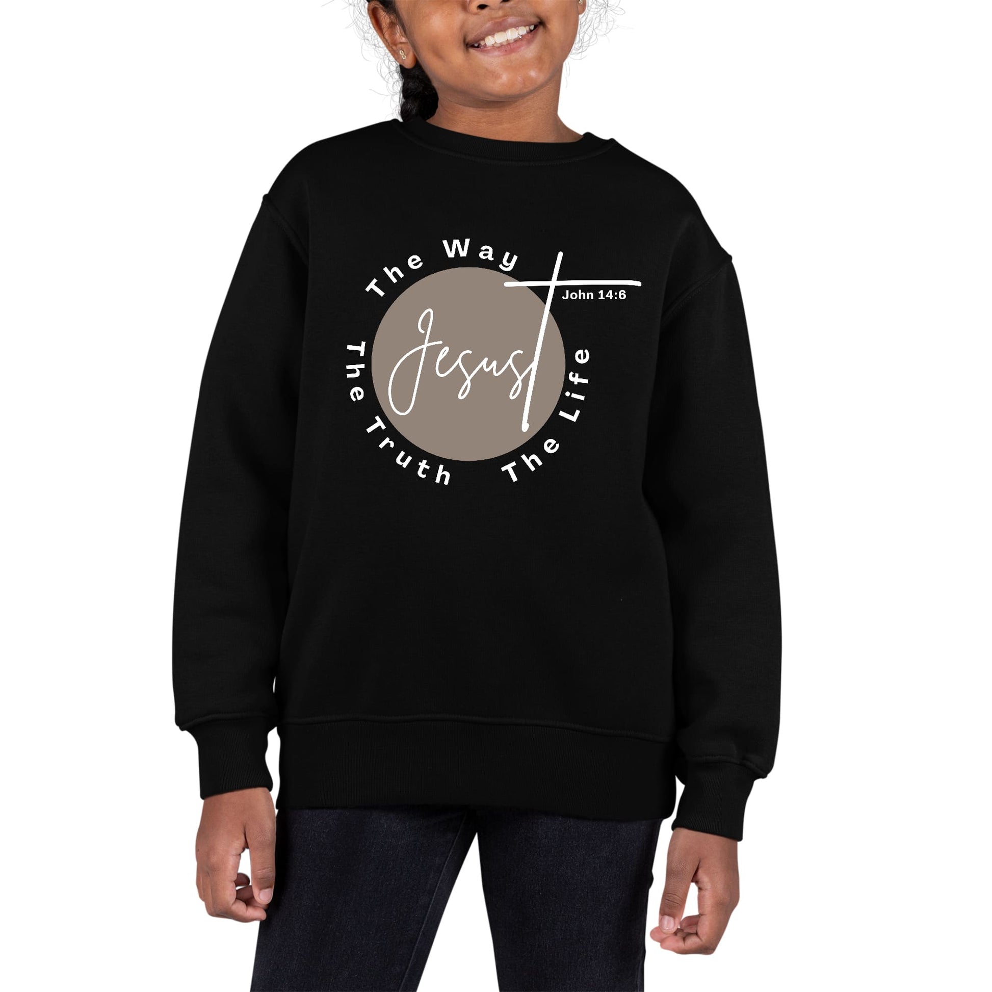 Youth Graphic Sweatshirt the Truth the Way the Life-0