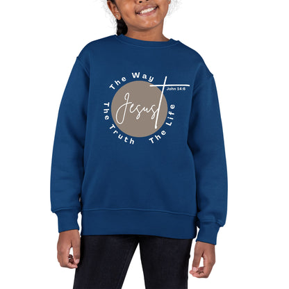 Youth Graphic Sweatshirt the Truth the Way the Life-3