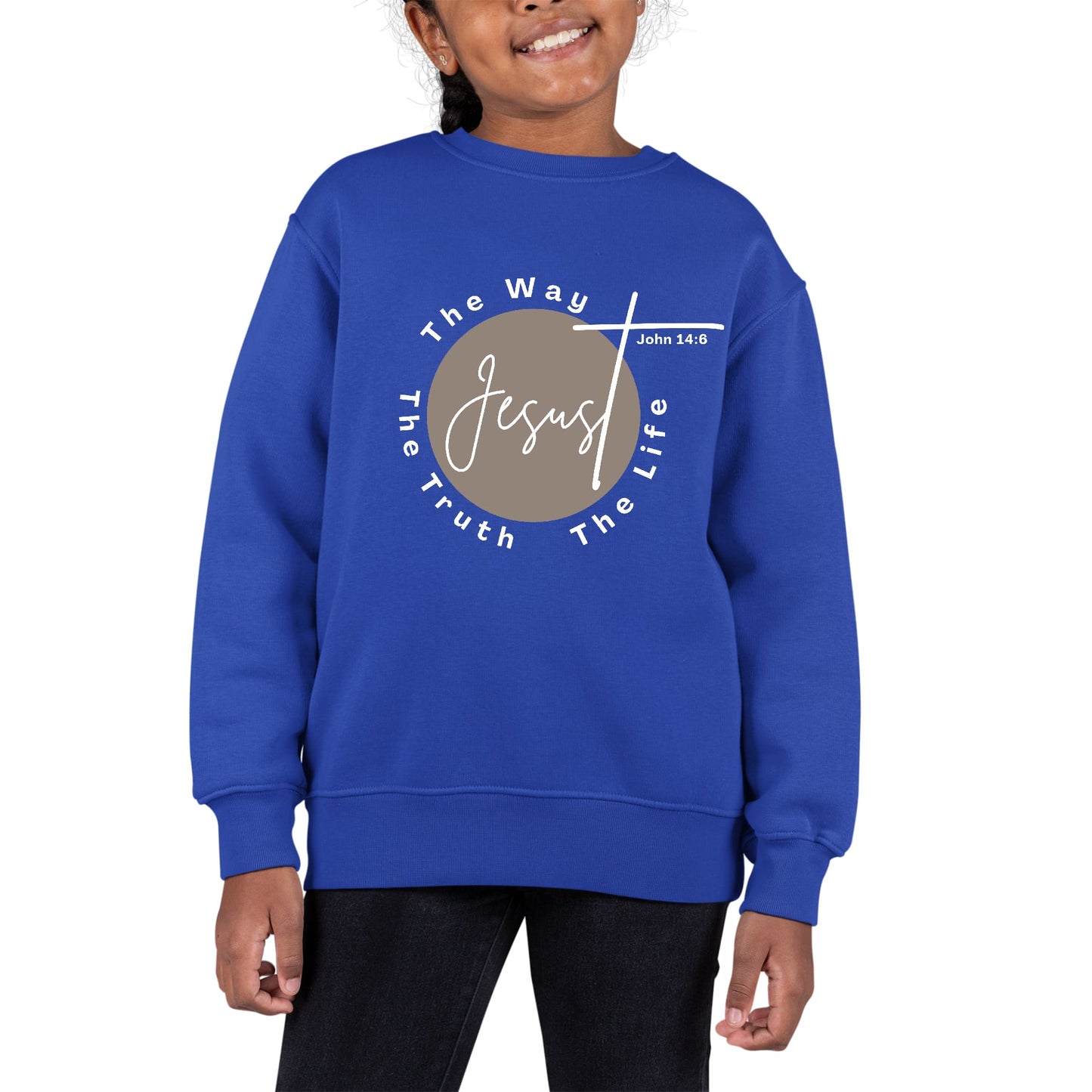 Youth Graphic Sweatshirt the Truth the Way the Life-2