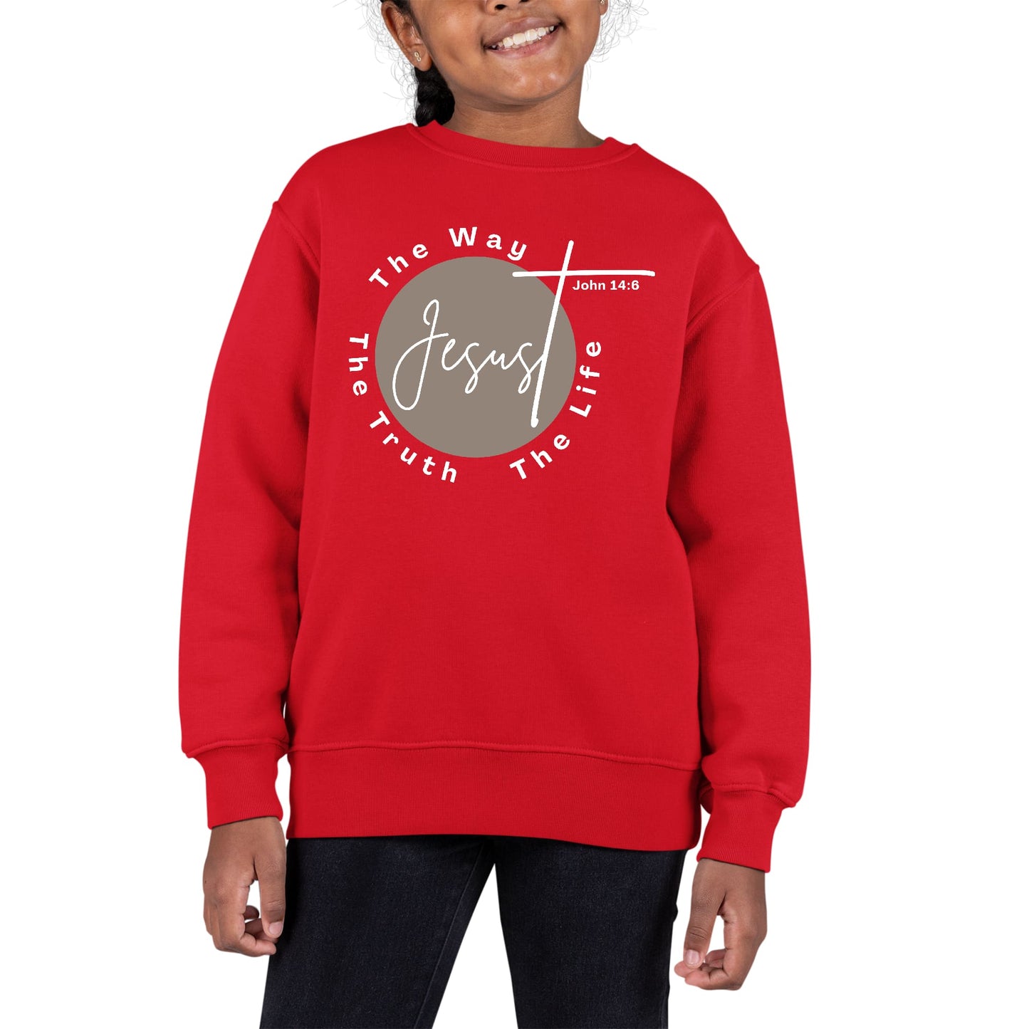 Youth Graphic Sweatshirt the Truth the Way the Life-1