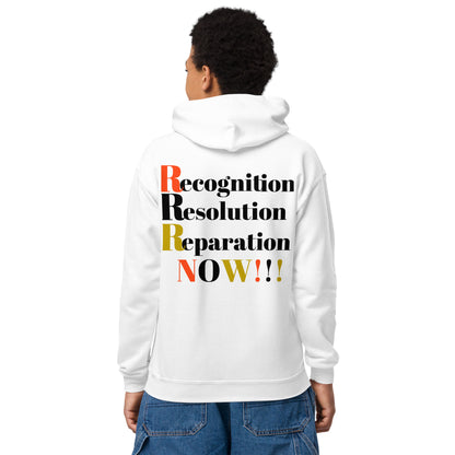 Recognition Resolution Reparation NOW!!! Youth Heavy Blend Hoodie by SobG Designs