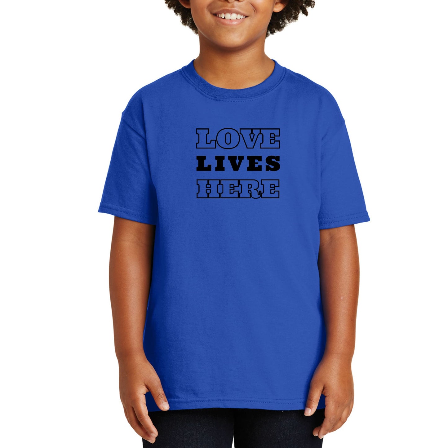 Youth Short Sleeve Graphic T-shirt Love Lives Here-2