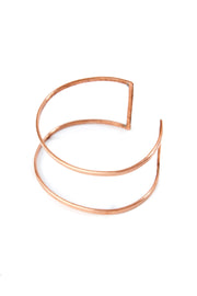 F.R.E.E. Woman Tandem Hammered Copper Bracelet