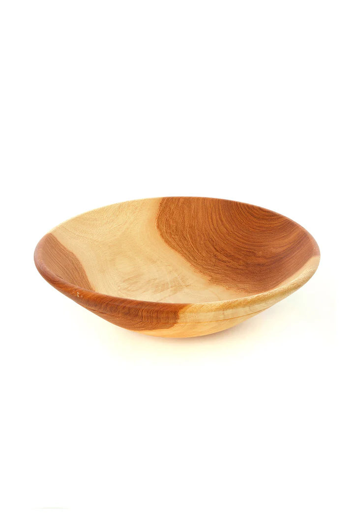 3 Medium Mahogany Wood Salad Bowl from Zimbabwe