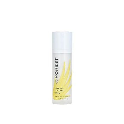 Honest Beauty Vitamin C Radiance Brightening Serum | Improves Skin Tone + Complexion | Vitamin C, Pearl, Hyaluronic Acid | EWG Verified + Cruelty Free | 1 fl oz
