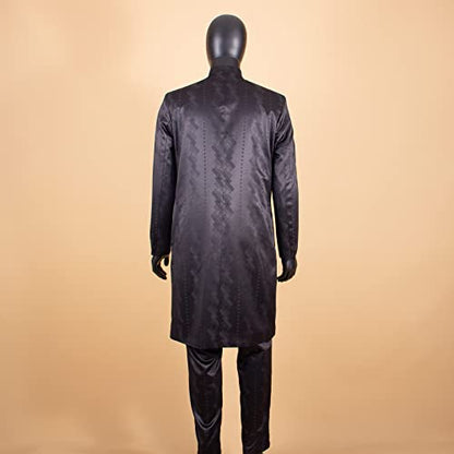 Men`s Suit African Clothing Dashiki Jacket and Ankara Pants 2 Piece Set Dress Suit Ankara Attire for Wedding Medium 2