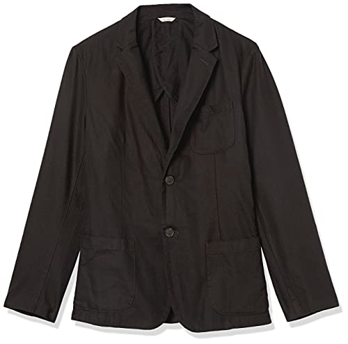 Amazon Brand - Goodthreads Men's Slim-Fit Linen Blazer, Black Large