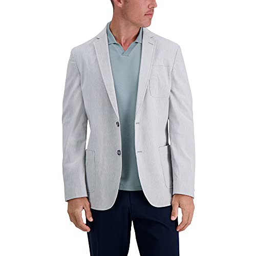 Haggar Men's Smart Wash Performance Blazer & Jackets, Charcoal Heather, Medium